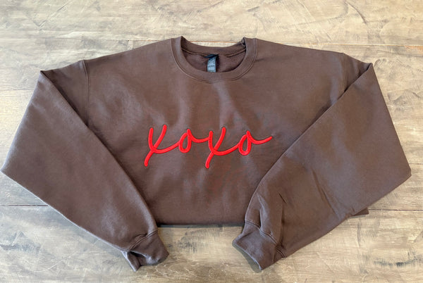 Embroidered Sweatshirt Chocolate