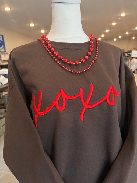 Embroidered Sweatshirt Chocolate