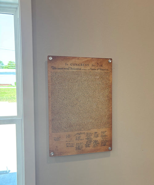 Declaration of Independence Acrylic Sign