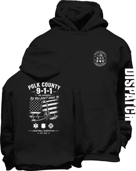 Polk County 911 Bella Canvas Hoodie 3719