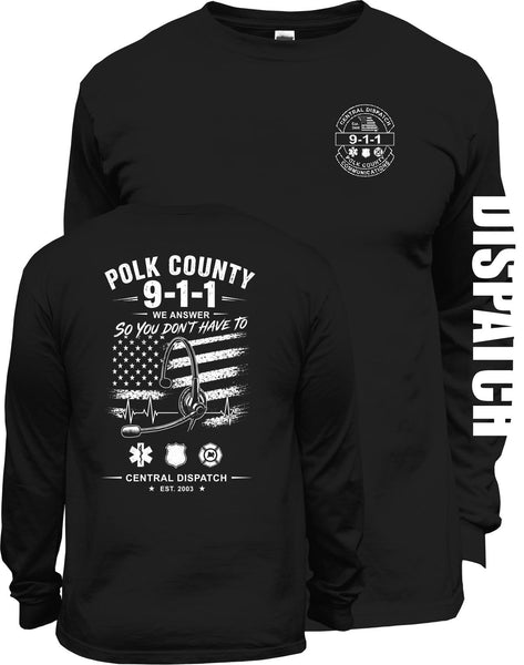 Polk County 911 Bella Canvas Long Sleeve 3501